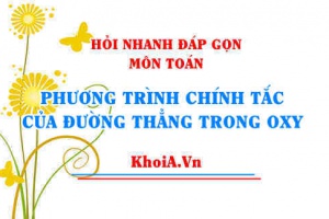 Phương trình chính tắc của đường thẳng trong mặt phẳng Oxy lớp 10? Hỏi nhanh đáp gọn môn Toán
